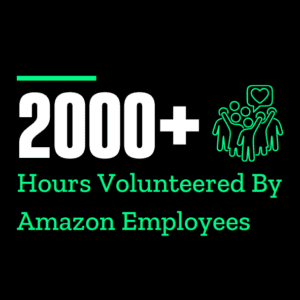 2000+ hours volunteered by amazon employees