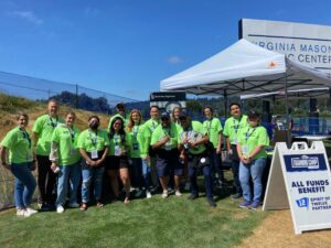 volunteers at Seattle Seahawks event