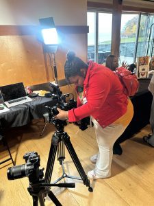 Students practice photography